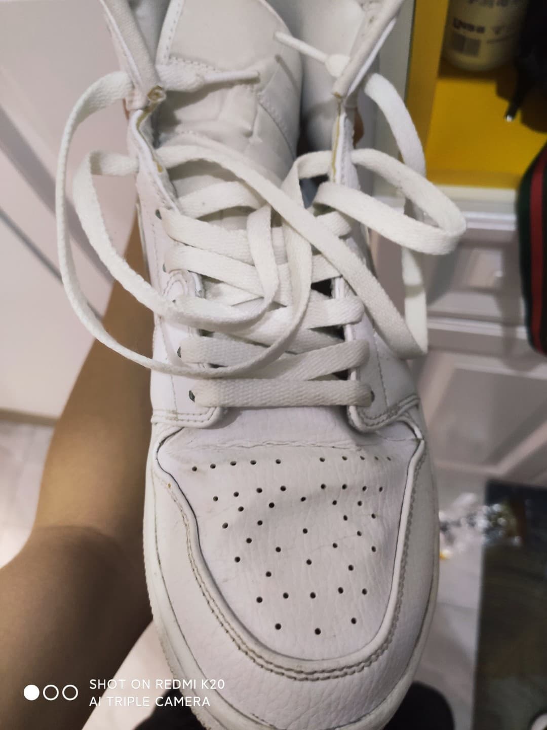Jordan Air Jordan 1 mid "triple white" - фото покупателя Максим