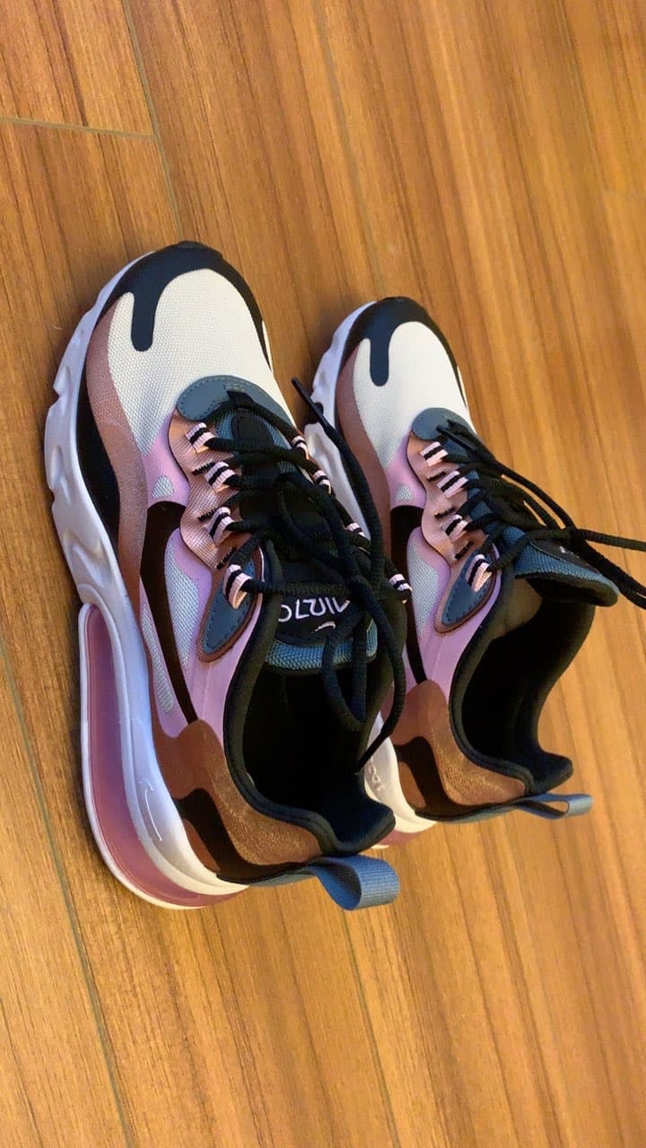 Nike Air Max 270 REACT LT OREWOOD BRONZE BLACK COPPER PINK - фото покупателя Наташа
