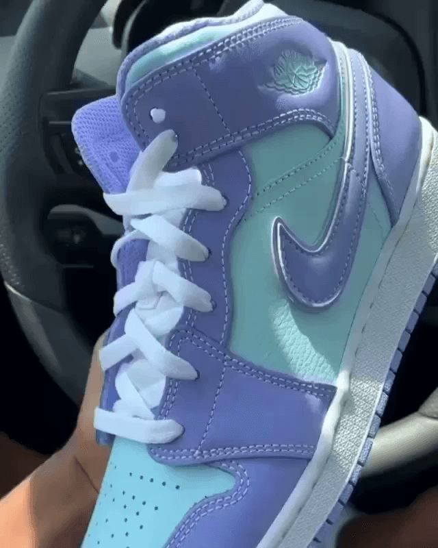 Jordan Air Jordan 1 Mid "Purple Glacier Blue" - фото покупателя Миша