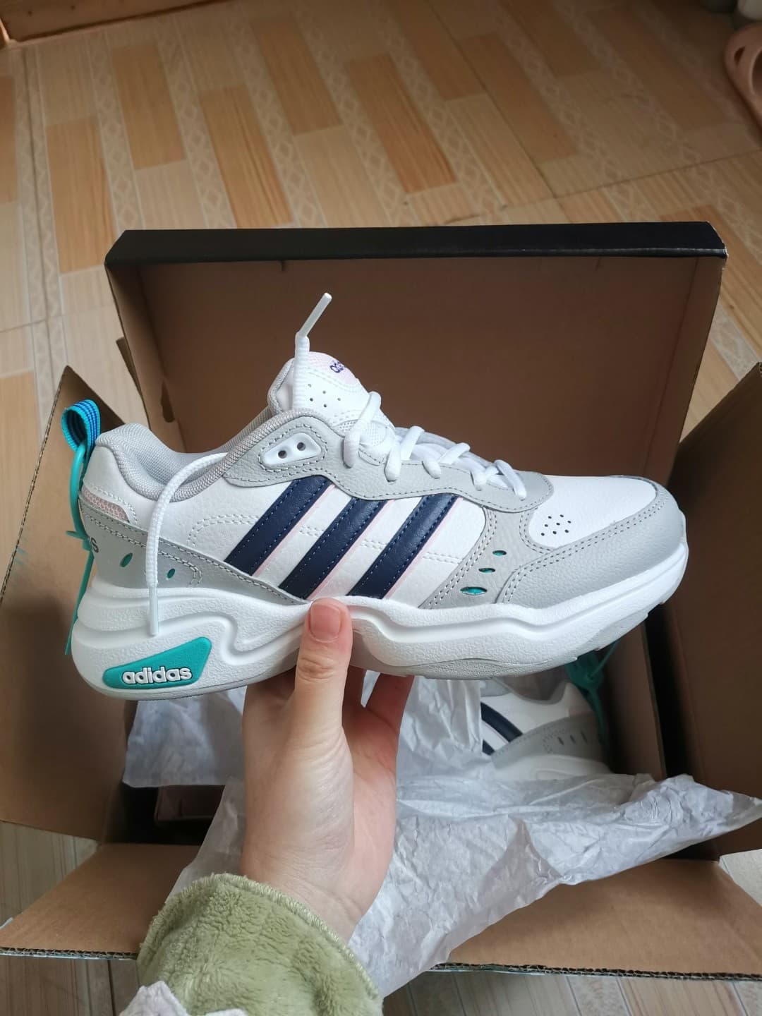 adidas neo Strutter White Blue Grey - фото покупателя Рита