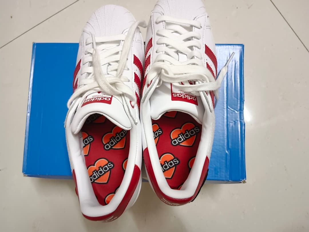 adidas originals Superstar Velcro Patches White Scarlet Red Footwear White Core Black - фото покупателя Илья