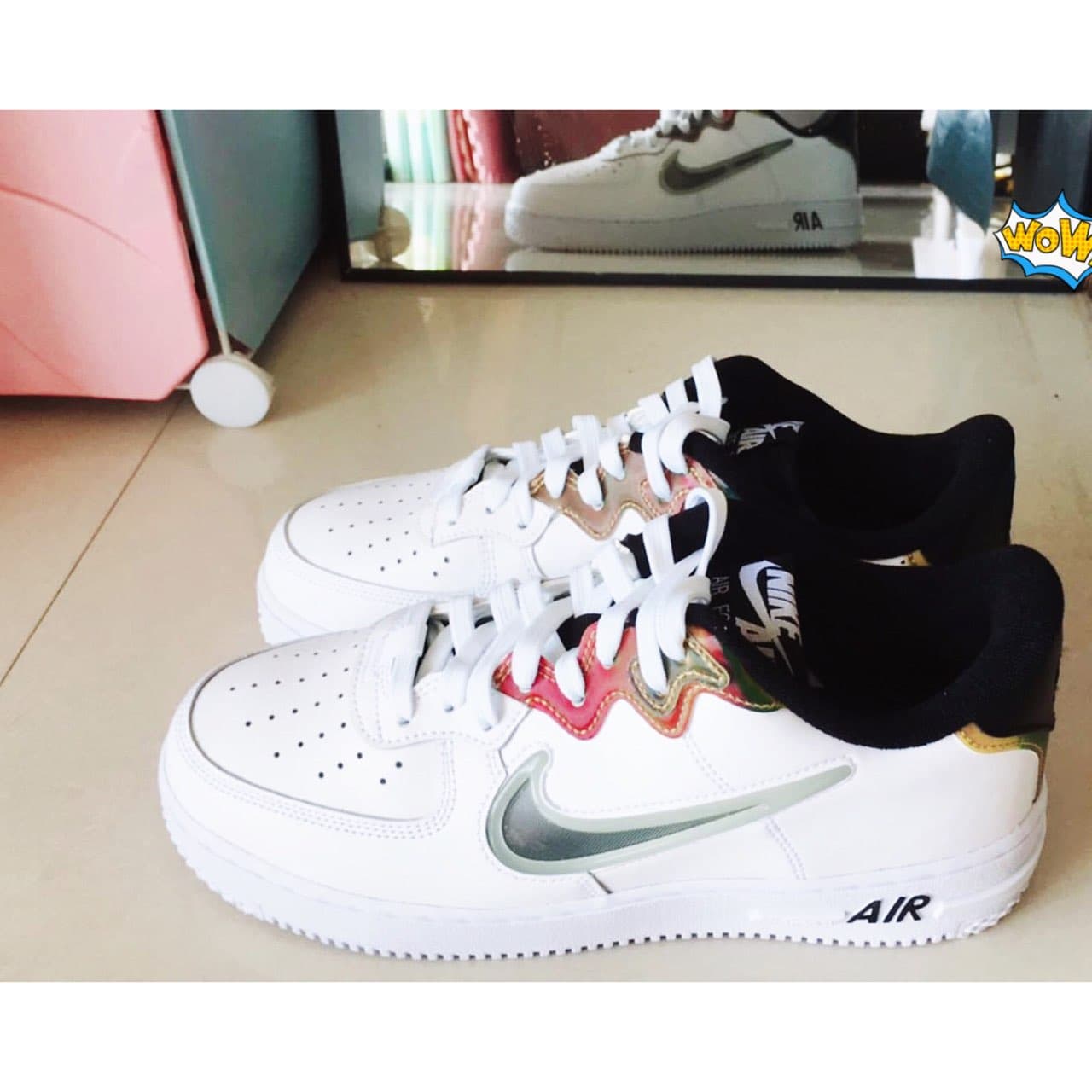 Nike Air Force 1 React White Iridescent - фото покупателя Константин