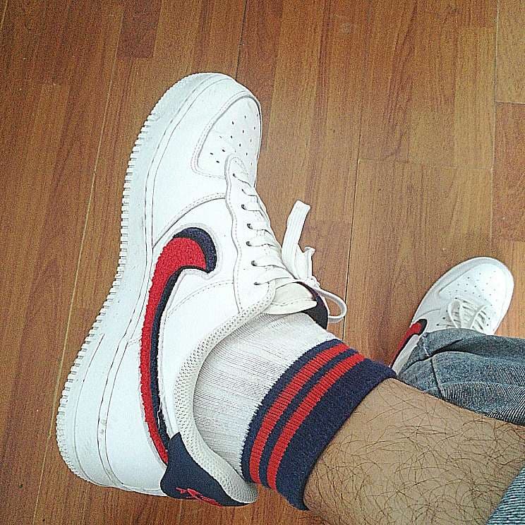 Nike Air Force 1 3D Chenille Swoosh White Red Blue - фото покупателя Дмитрий