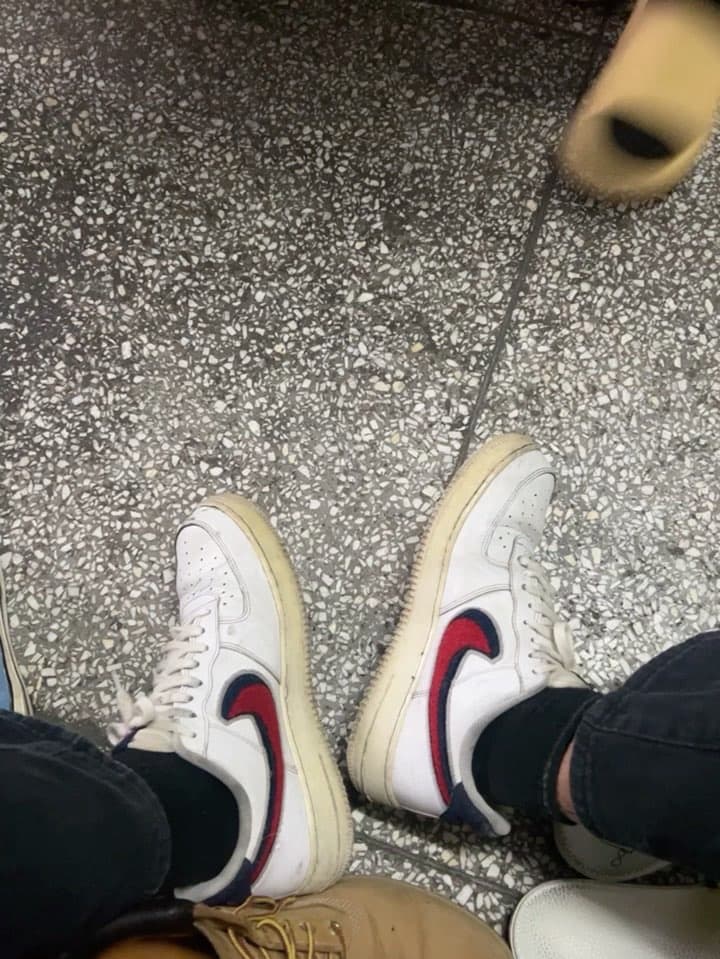Nike Air Force 1 3D Chenille Swoosh White Red Blue - фото покупателя Елизавета