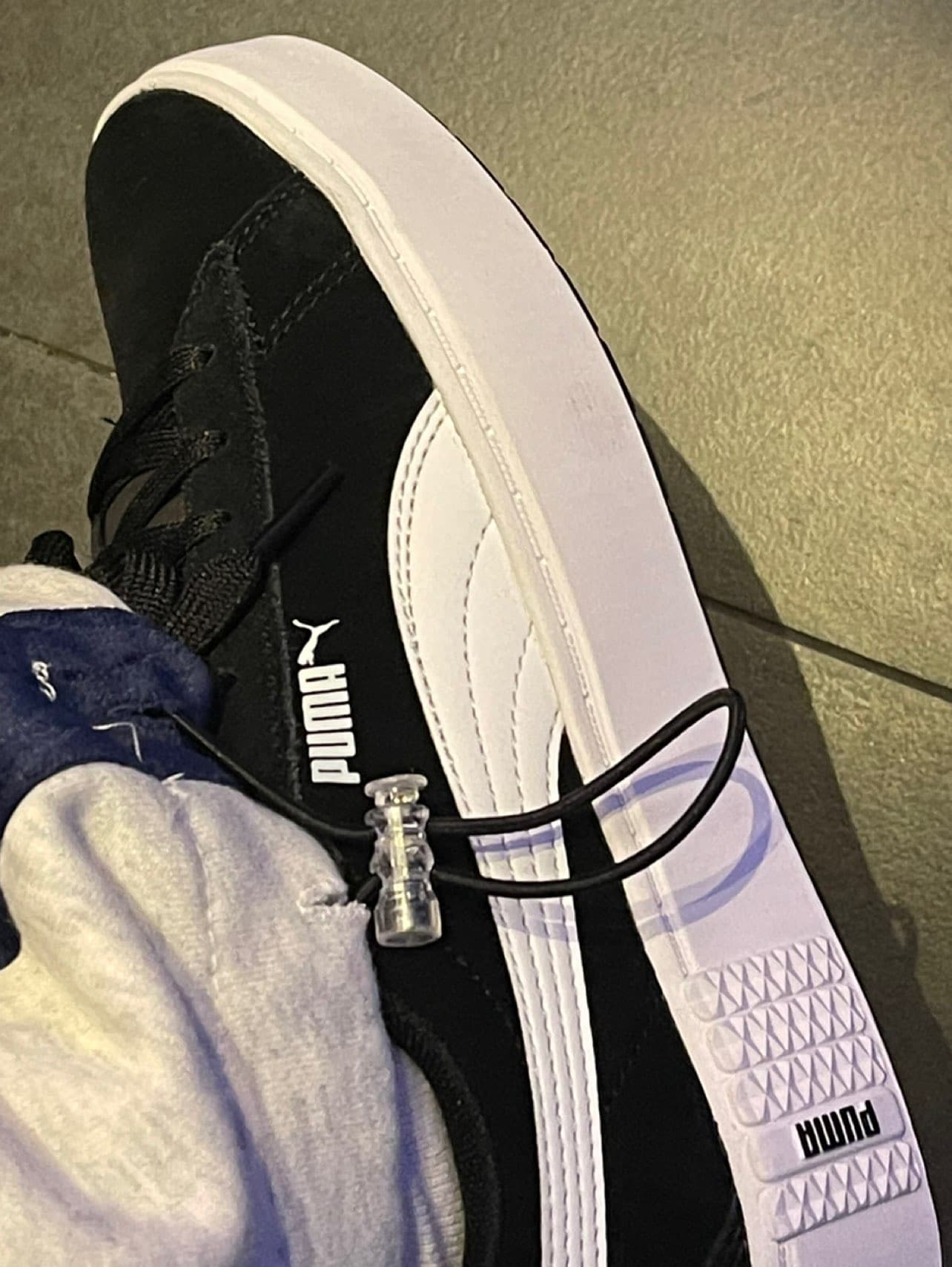 Puma Smash Platform V2 Suede "Black White" - фото покупателя Инна