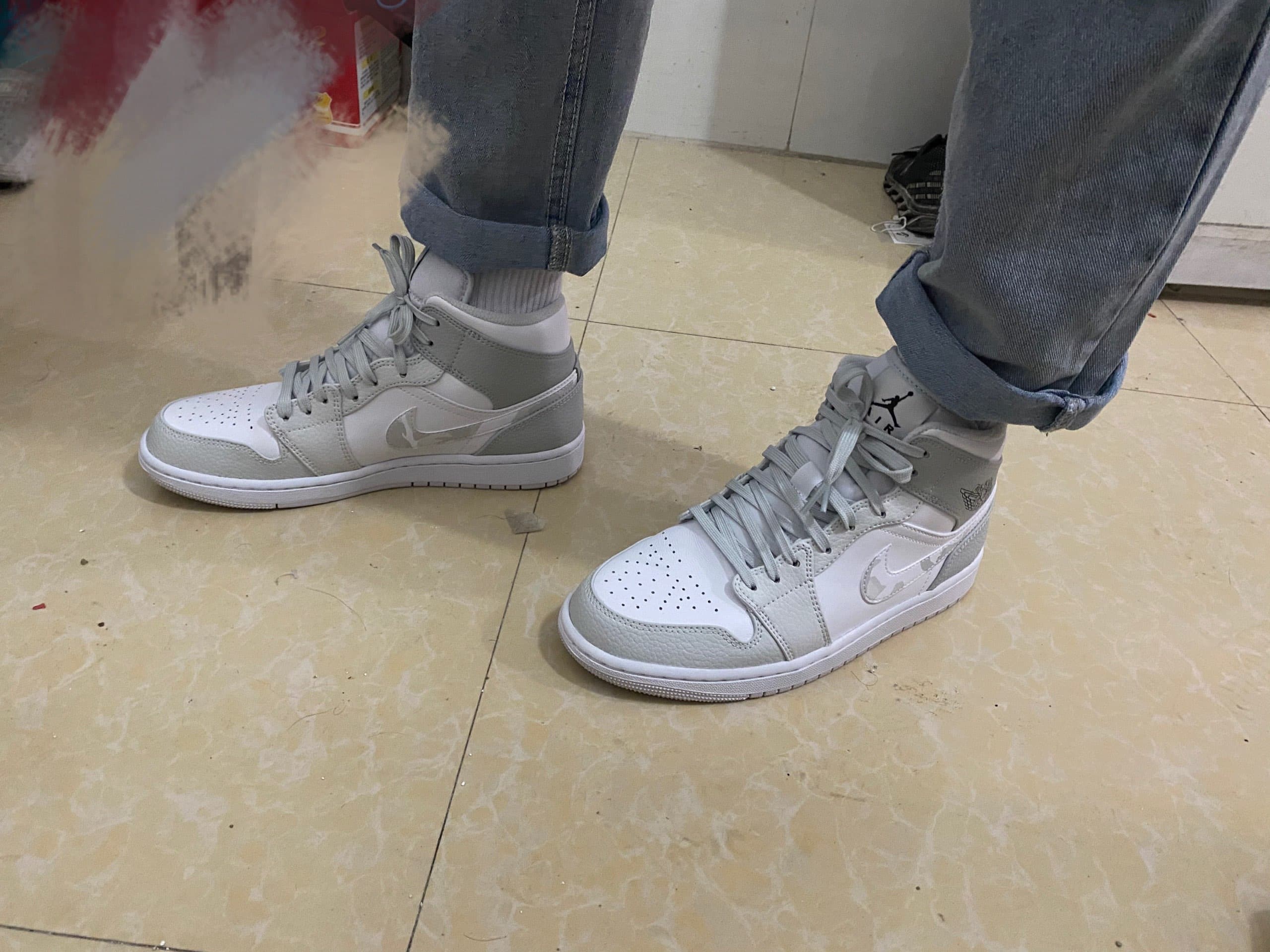 Jordan Air Jordan 1 mid "grey camo" dior - фото покупателя Владимир