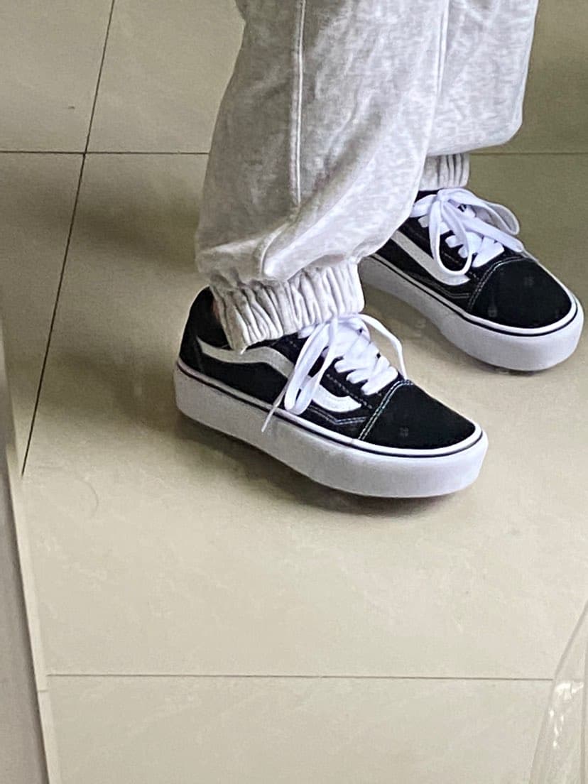 Vans Old Skool Platform Black White - фото покупателя Игорь