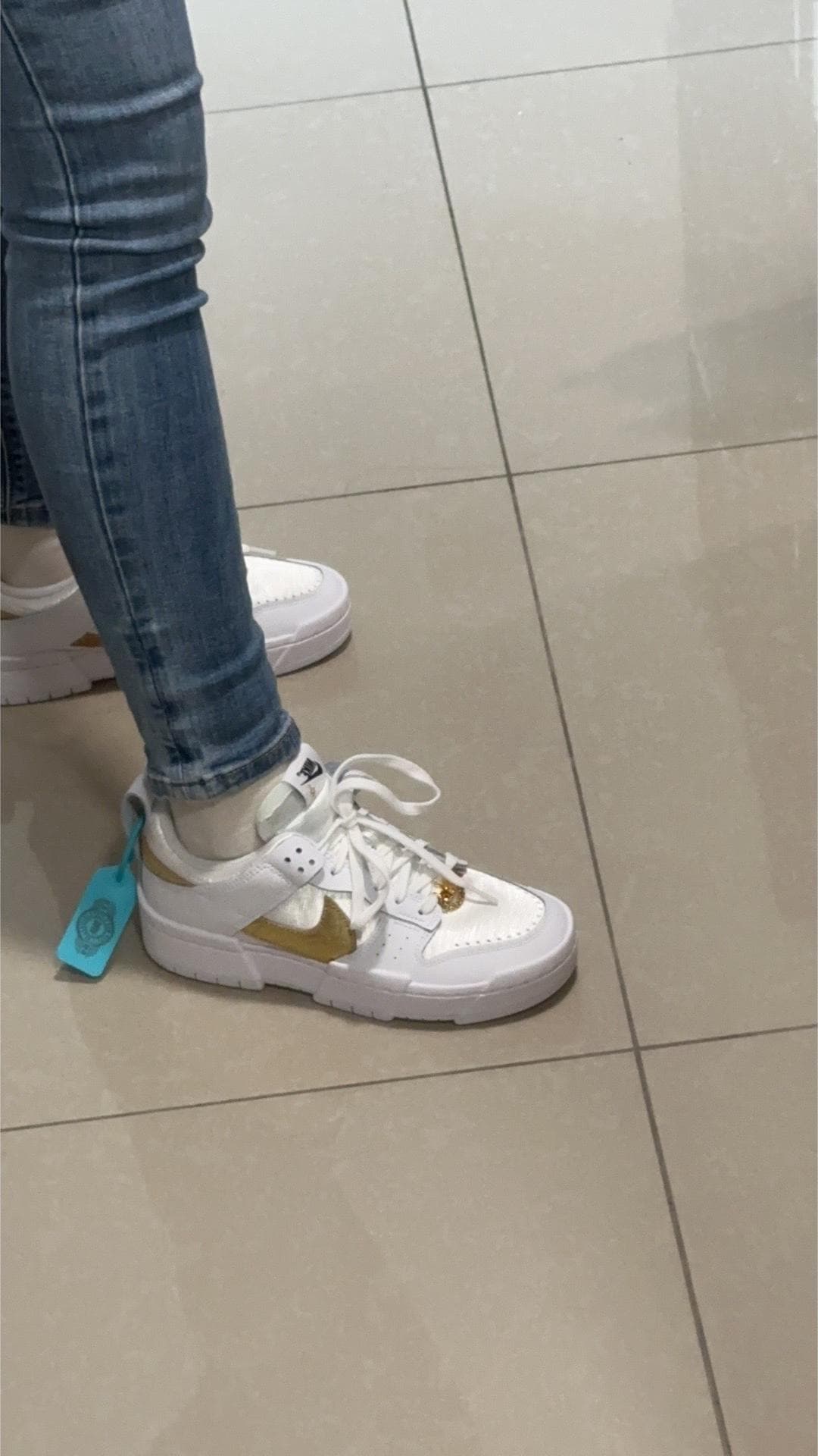 Nike Dunk Low Disrupt White Metallic Gold - фото покупателя Михаил