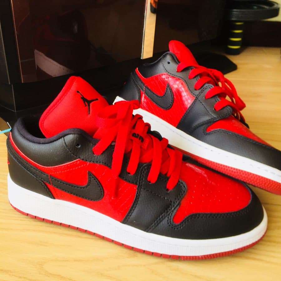Jordan Air Jordan 1 Low GS BG Gym Red Black - фото покупателя Алина