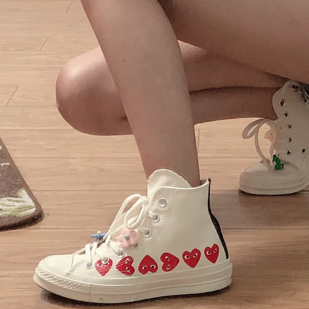 Converse Comme des Garcons Play Multi-Heart White - photo of buyer Валентина