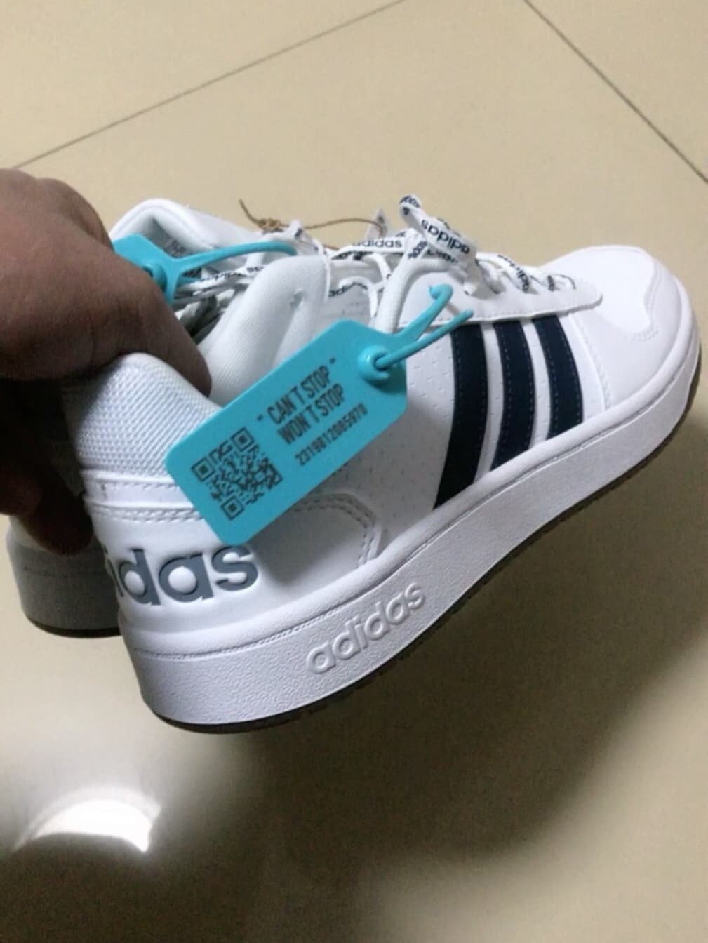 adidas neo Hoops 2.0 White Crew Navy - фото покупателя Ира
