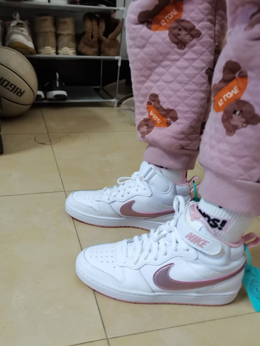 Nike Court Borough Mid 2 GS White Pink Glaze - фото покупателя Инна