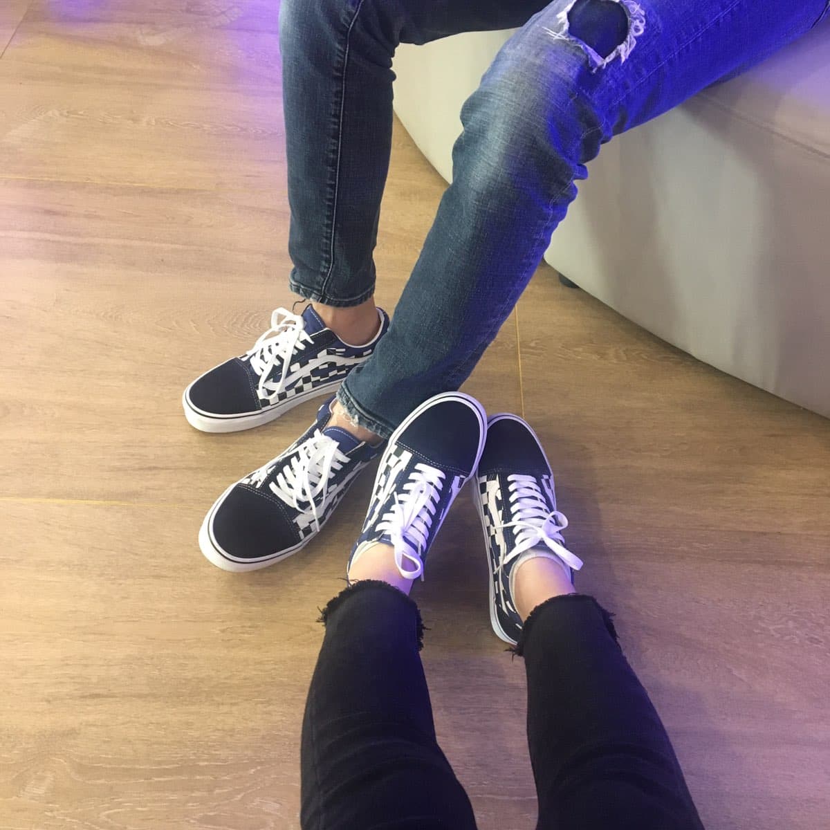 Vans Old Skool Checker Flame Blue Blue-Checker True-White - фото покупателя Зоя