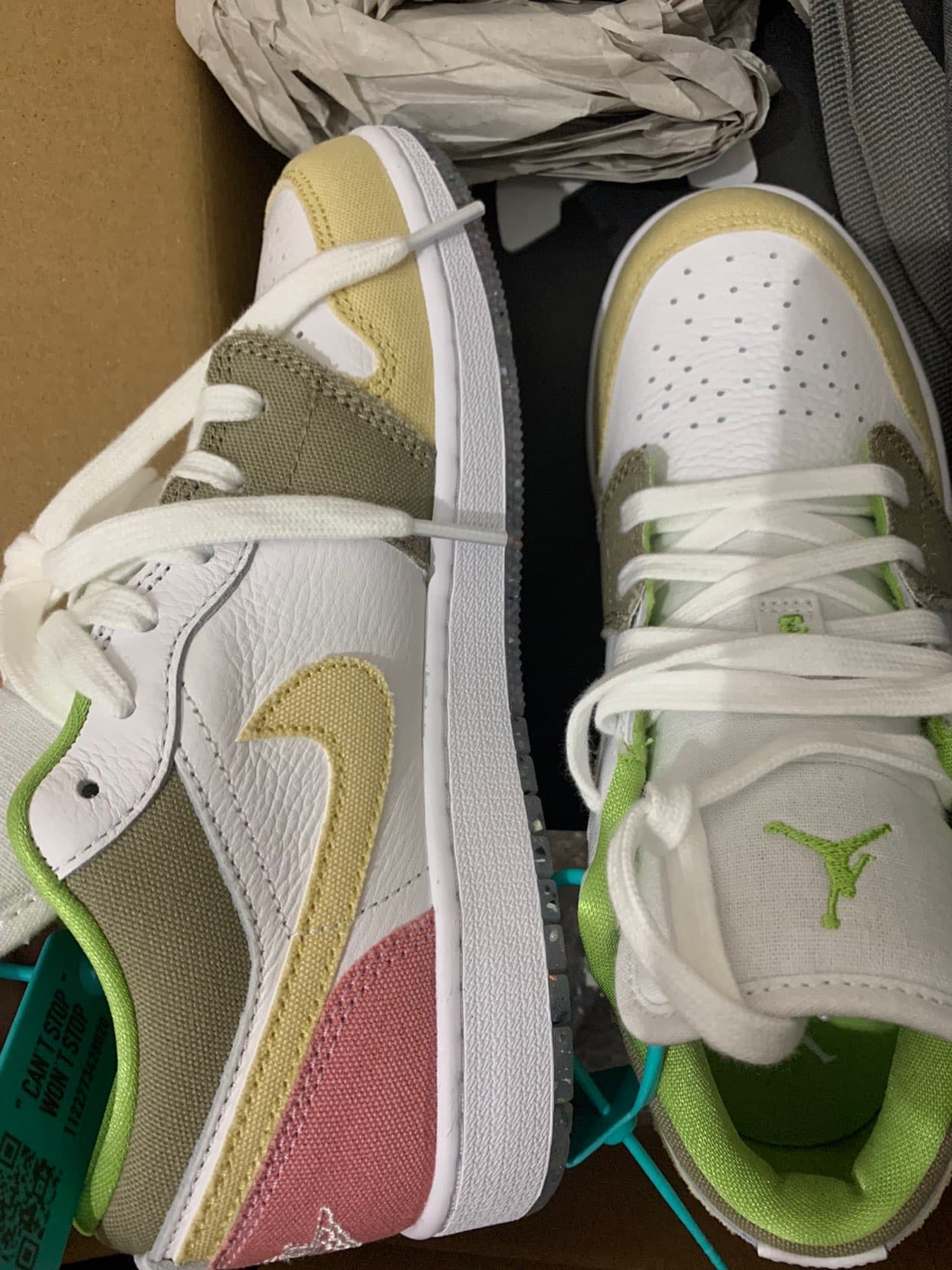 Jordan Air Jordan 1 Low GS Pastel Grind Vivid Green - фото покупателя Мария