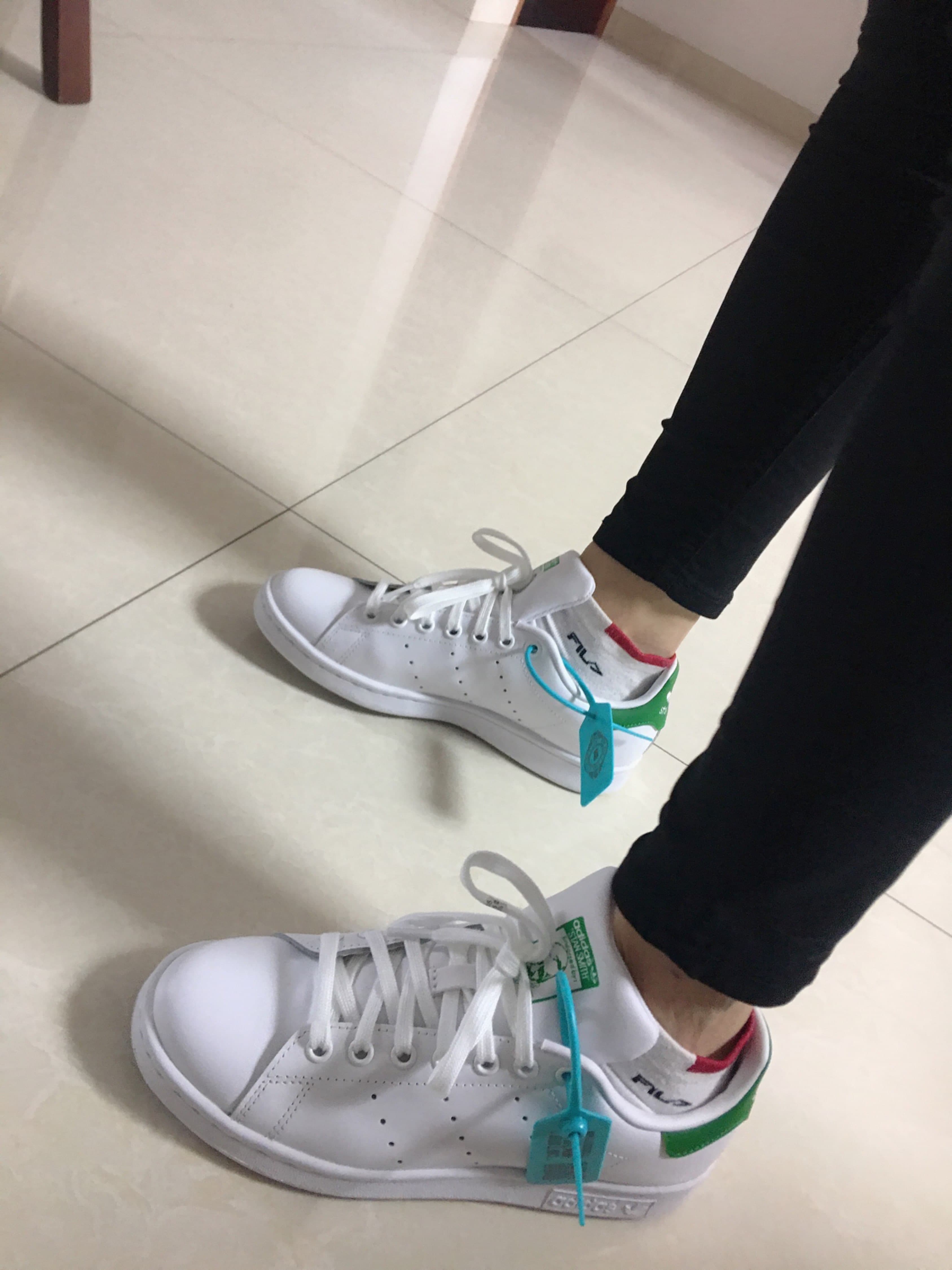 adidas originals STAN SMITH white green - фото покупателя Галя