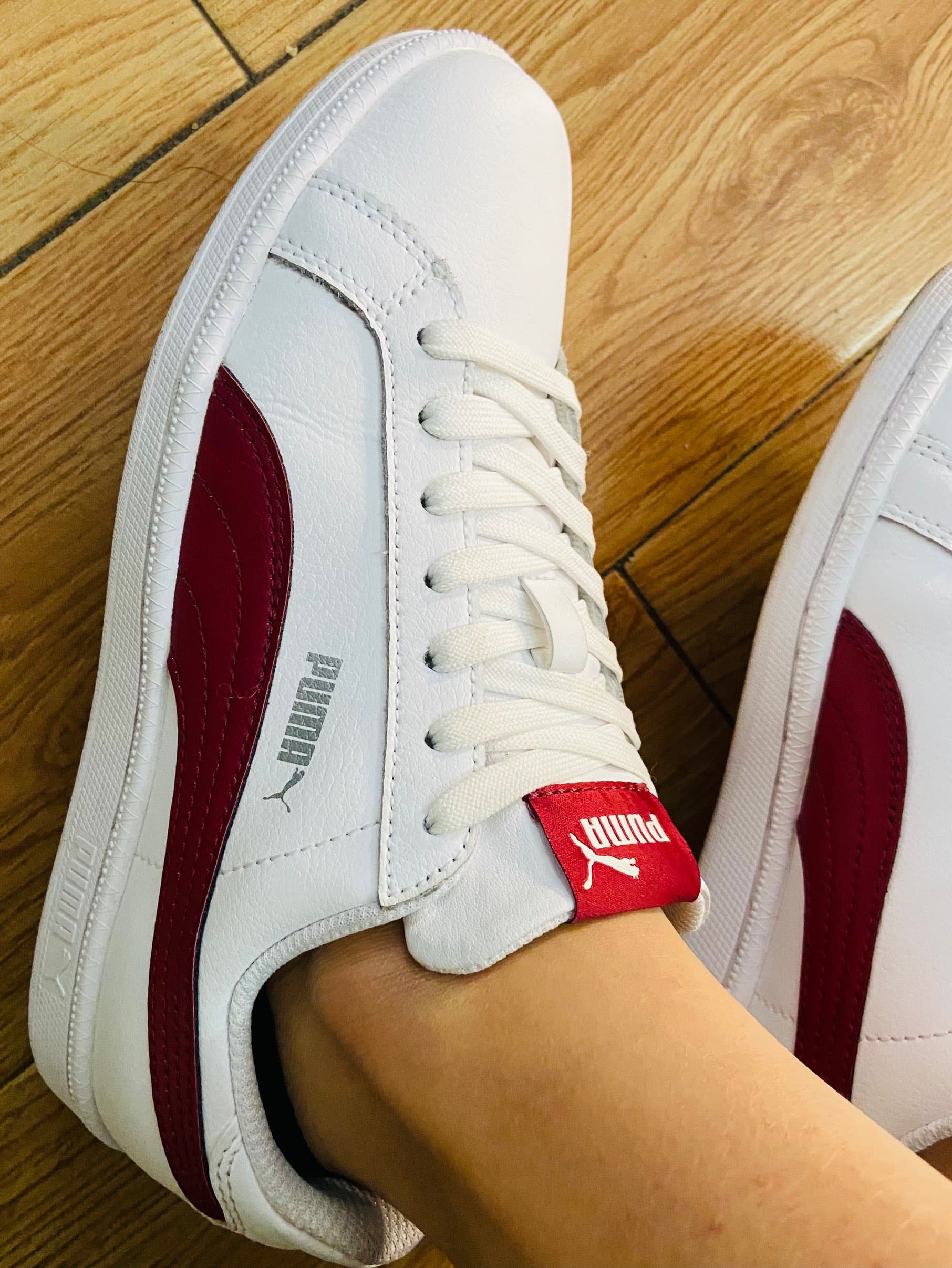 Puma Smash Leather White Tibetan Red - фото покупателя Женя