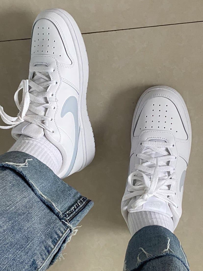 Nike Court Borough Low 2 GS White/Aura-White - фото покупателя Елизавета