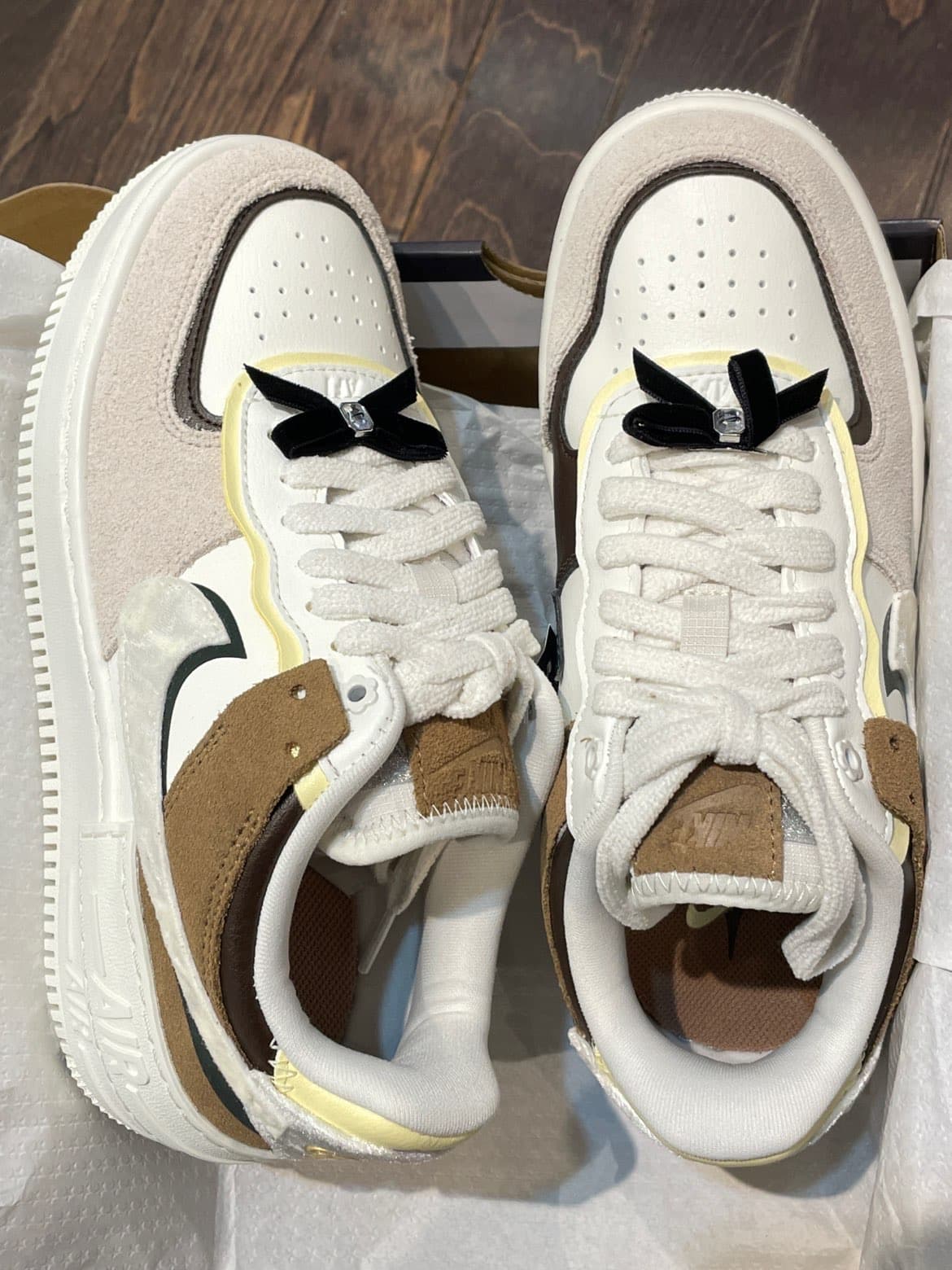 Nike Air Force 1 Low Shadow White Beige Brown Natural - фото покупателя Оля
