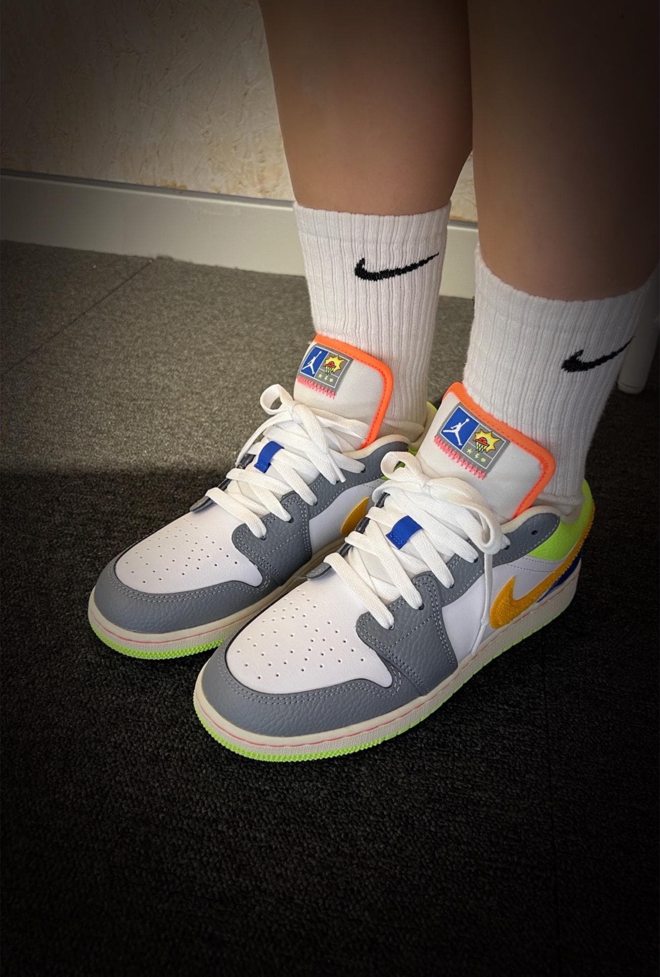 Jordan Air Jordan 1 Low GS Hoops White Junior Kids AJ1 Casual - фото покупателя Юлия