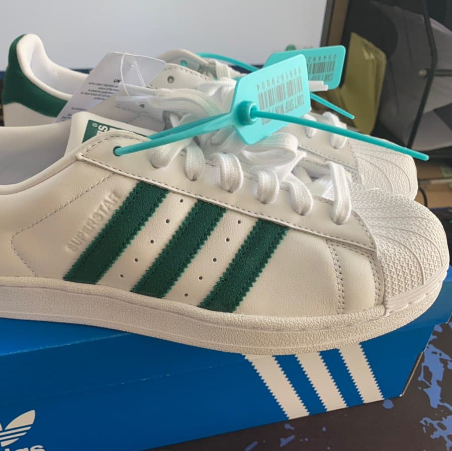 adidas originals Superstar White Collegiate Green - фото покупателя Миша