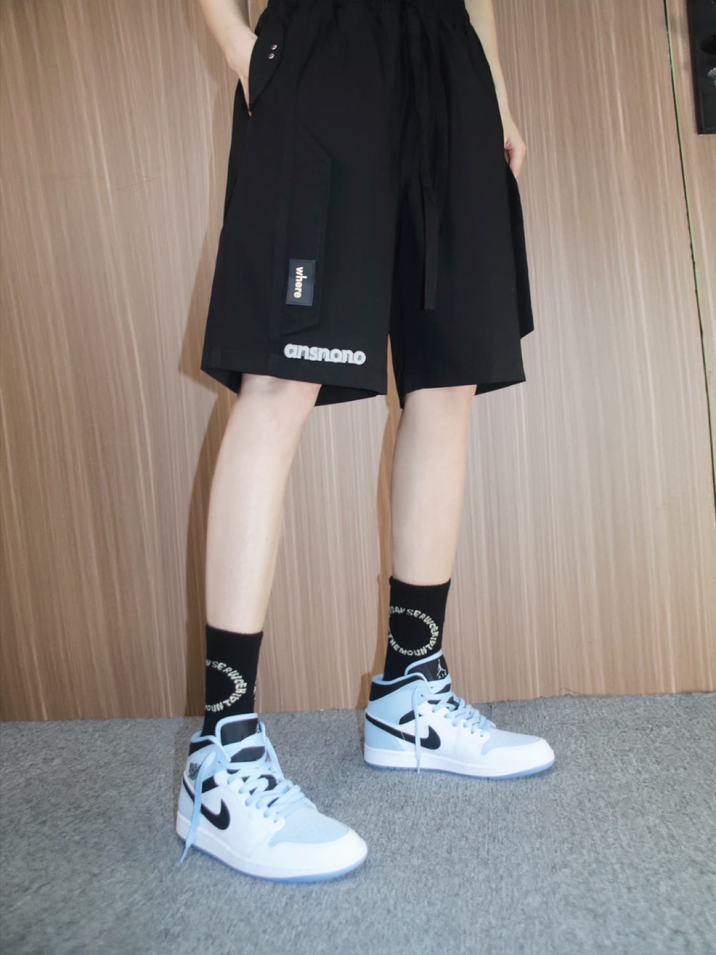 Jordan Air Jordan 1 Mid White Ice Blue Black - photo of buyer Жанна