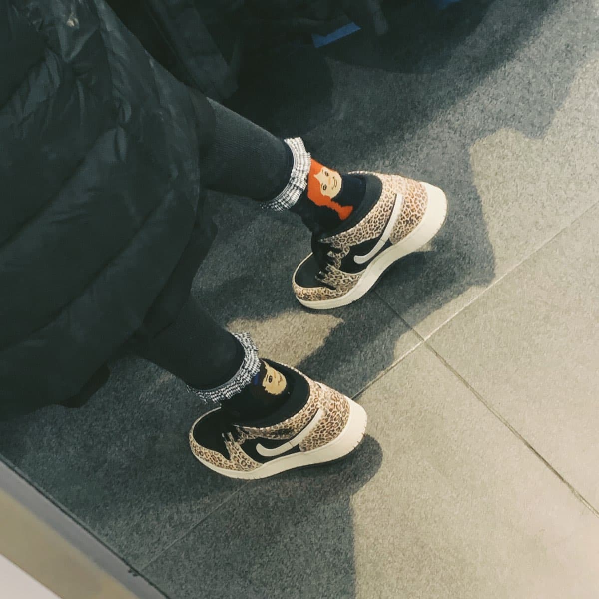 Jordan Air Jordan 1 Mid PU GS "Cheetah" - photo of buyer Марина