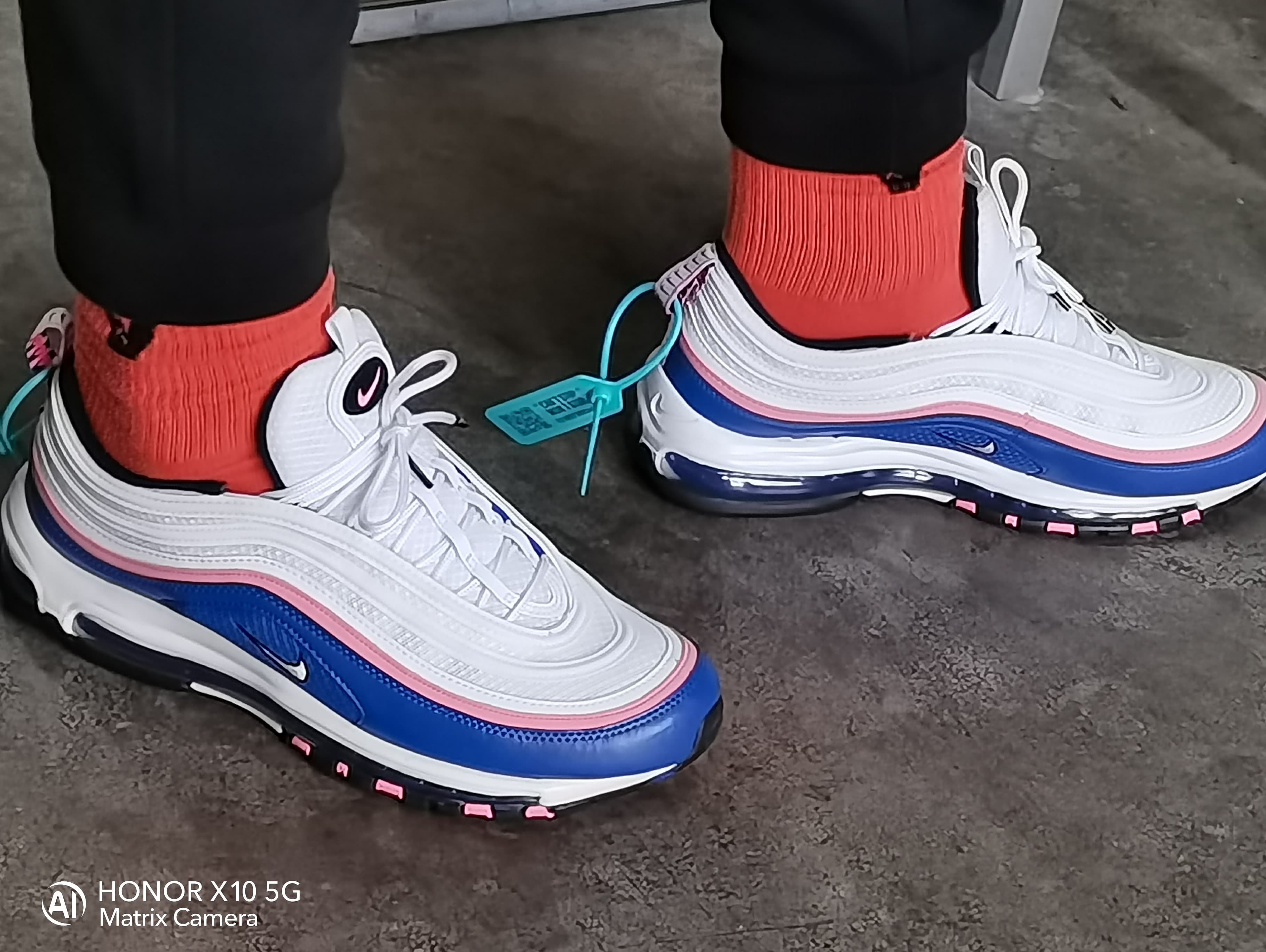 Nike Air Max 97 White Game Royal Pink Gaze - фото покупателя Кирилл