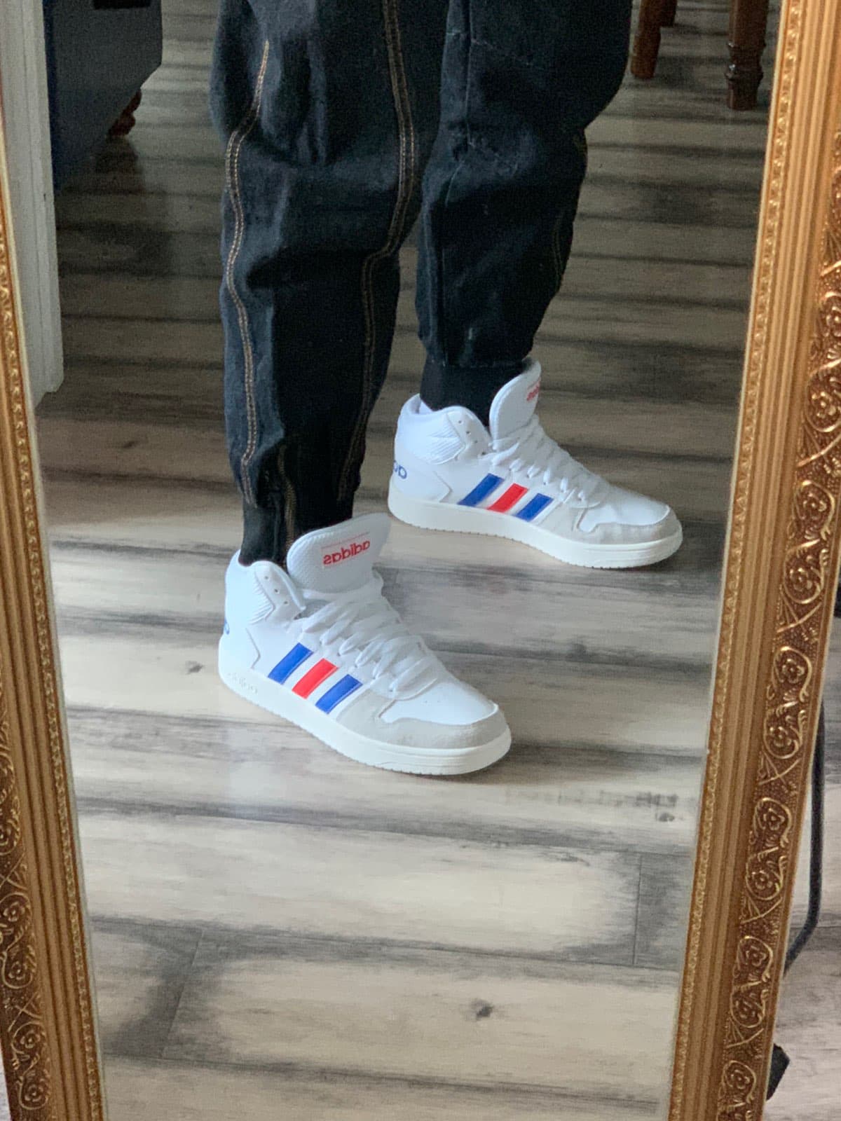 adidas neo Hoops 2.0 Mid White, Blue, Red - photo of buyer Константин