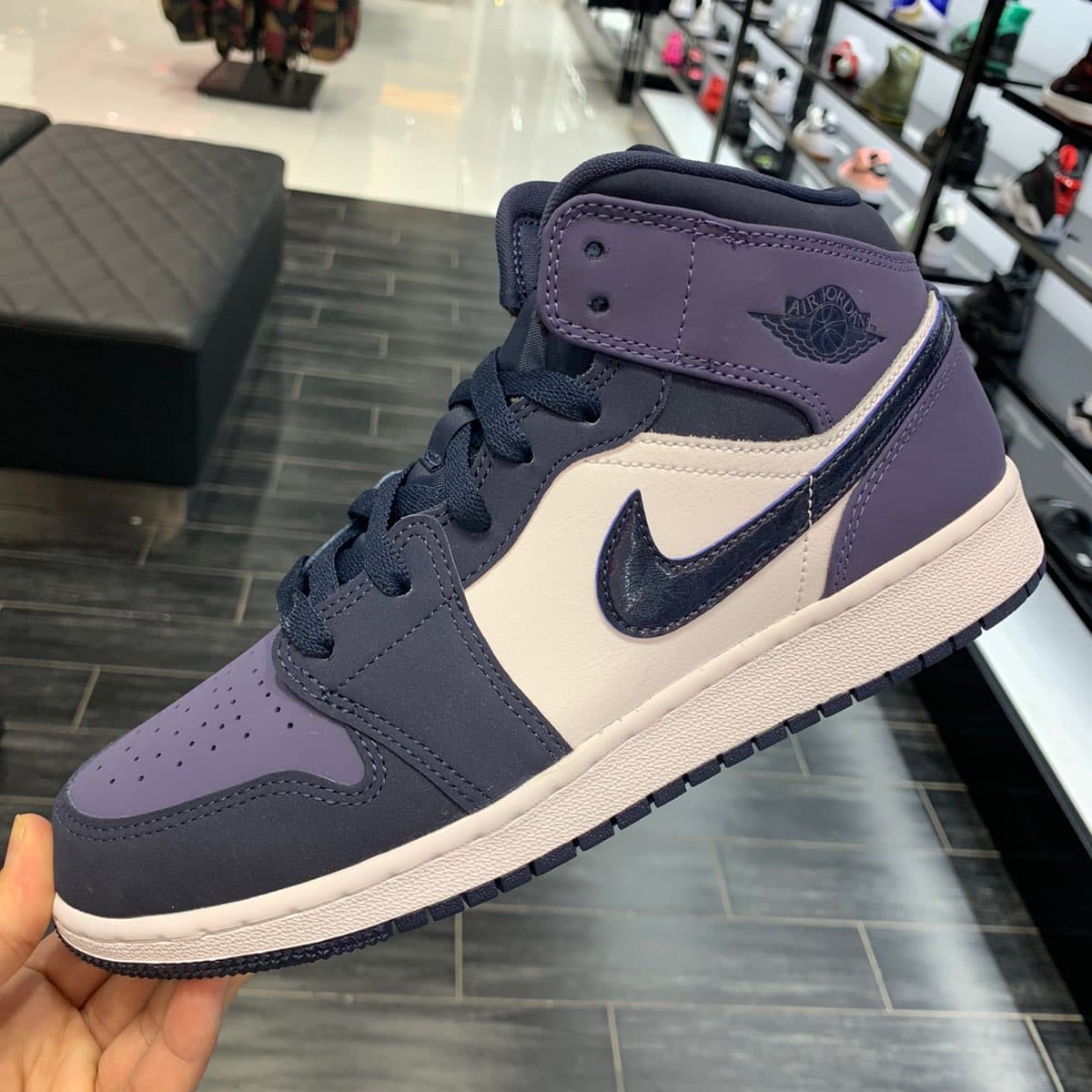 Jordan Air Jordan 1 Mid Sanded Purple - photo of buyer Лена
