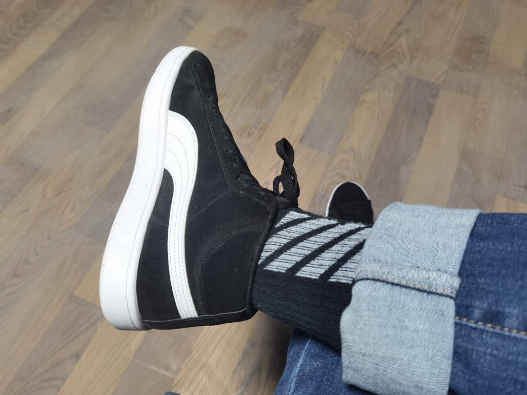 Puma Smash v2 Mid "Black White" - фото покупателя Аня