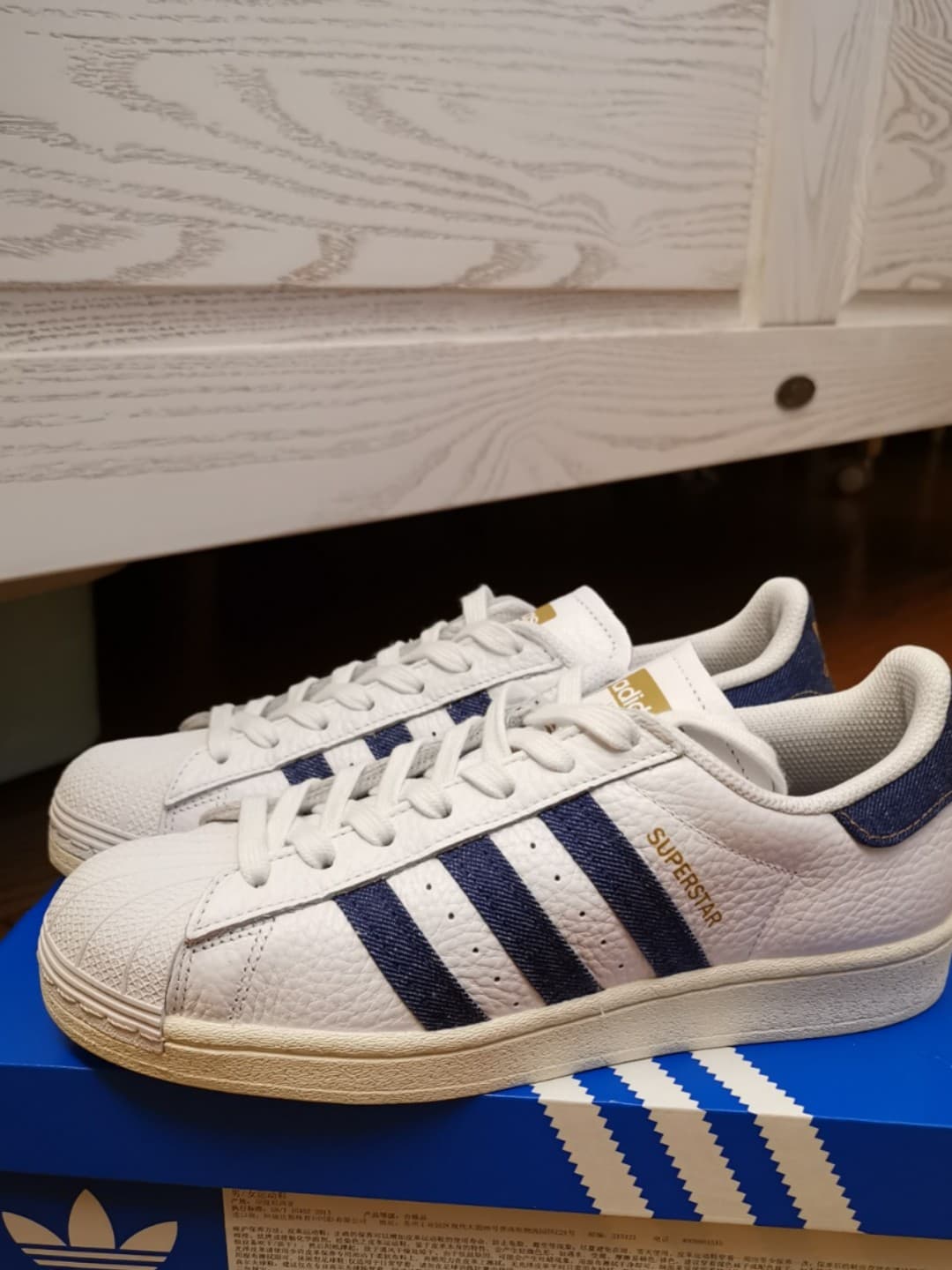 adidas originals Superstar White Collegiate Royal Cloud-White - фото покупателя Влад
