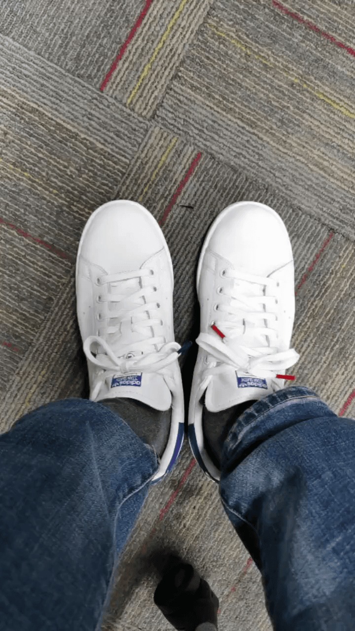 adidas originals Stan Smith Cursive White Running-White Collegiate-Royal - photo of buyer Егор