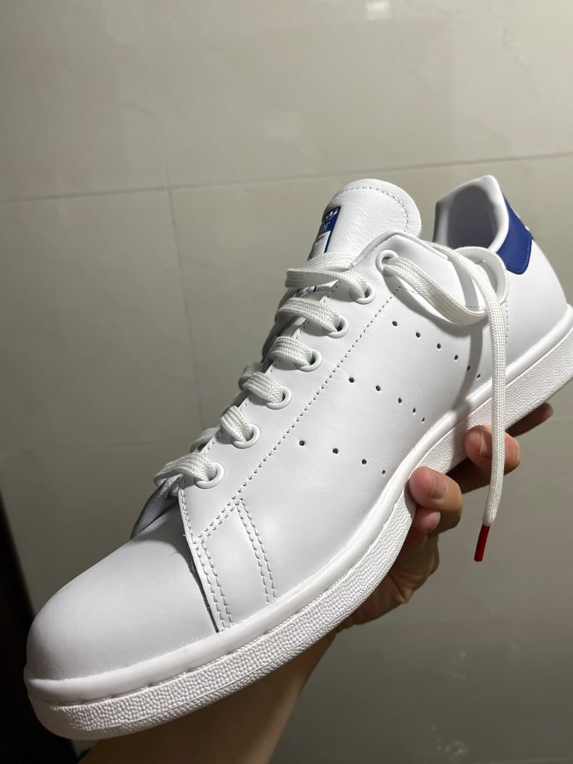 adidas originals Stan Smith Cursive White Running-White Collegiate-Royal - photo of buyer Константин