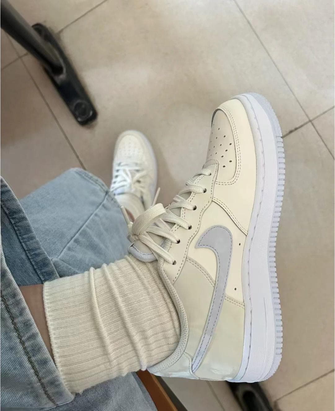 Nike Air Force 1 GS Pale Ivory Sea Glass - фото покупателя Тоня
