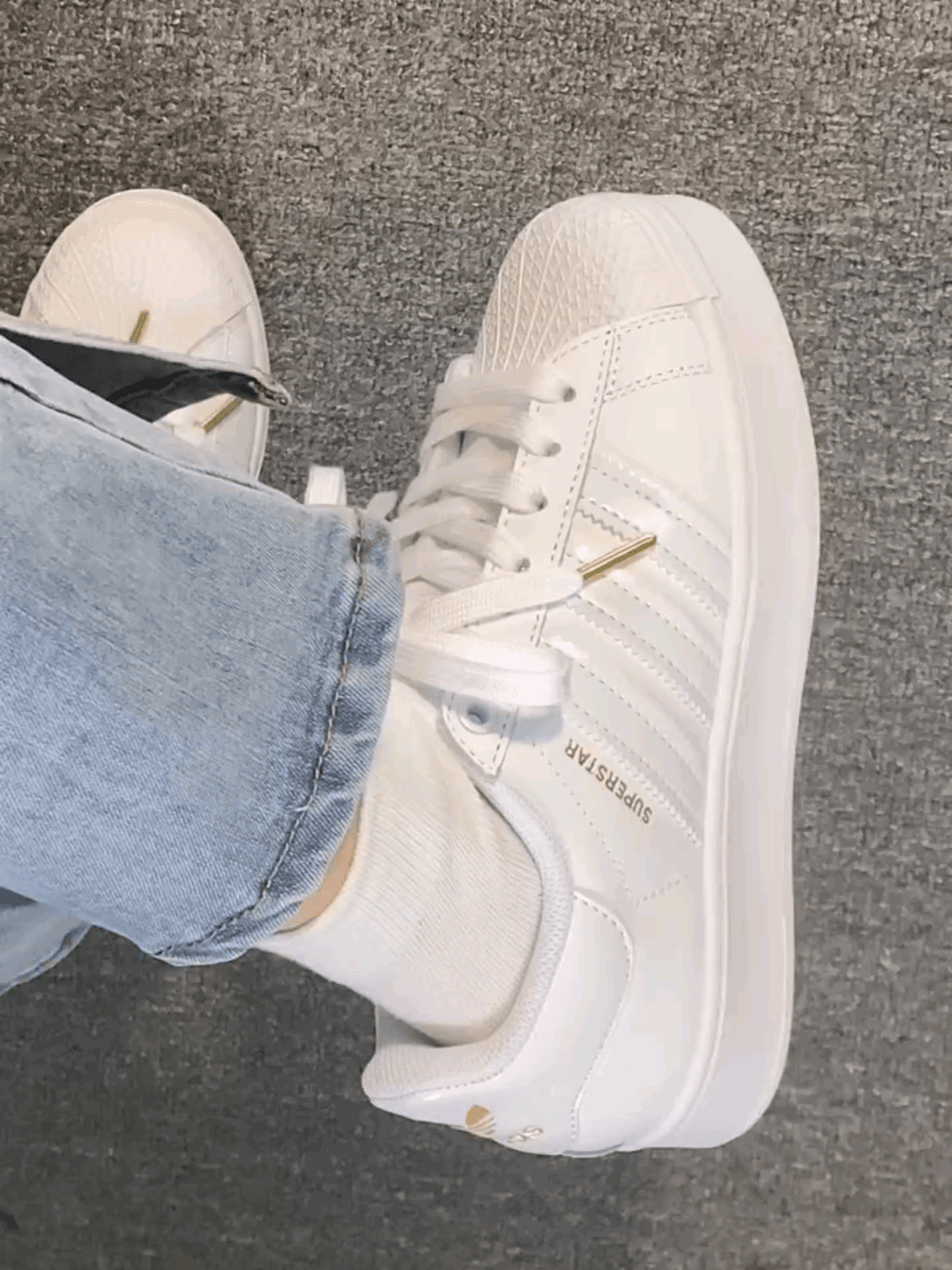 adidas originals Superstar Gold Metallic White Footwear-White - фото покупателя Света