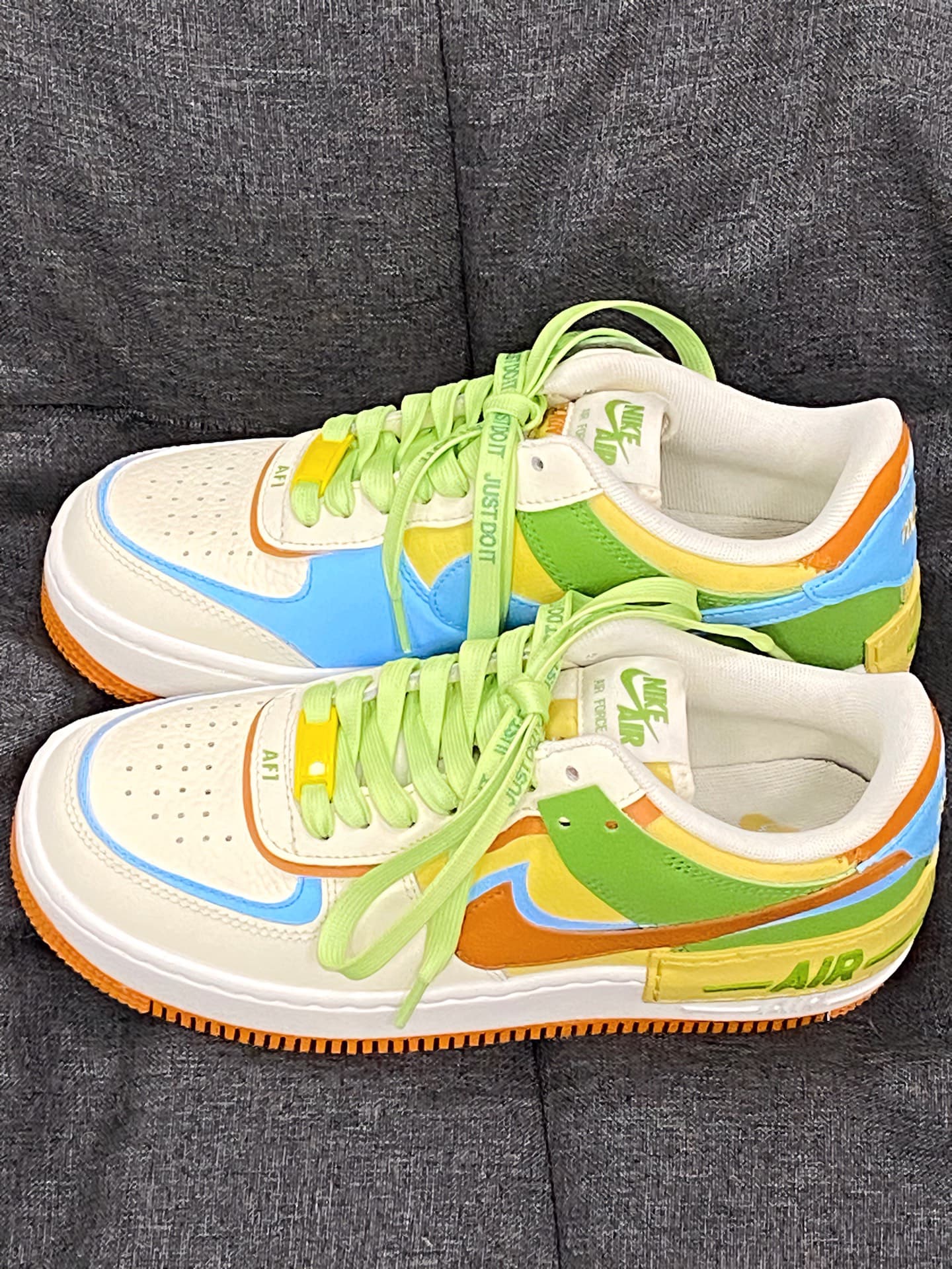 Nike Air Force 1 Shadow Coconut Milk Blue Gold - фото покупателя Жанна