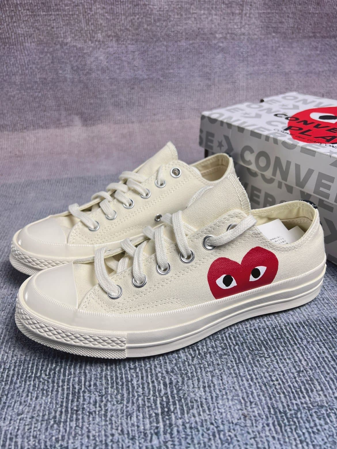CDG x Converse 1970s Chuck Taylor All-Star Ox PLAY White - photo of buyer Леонид
