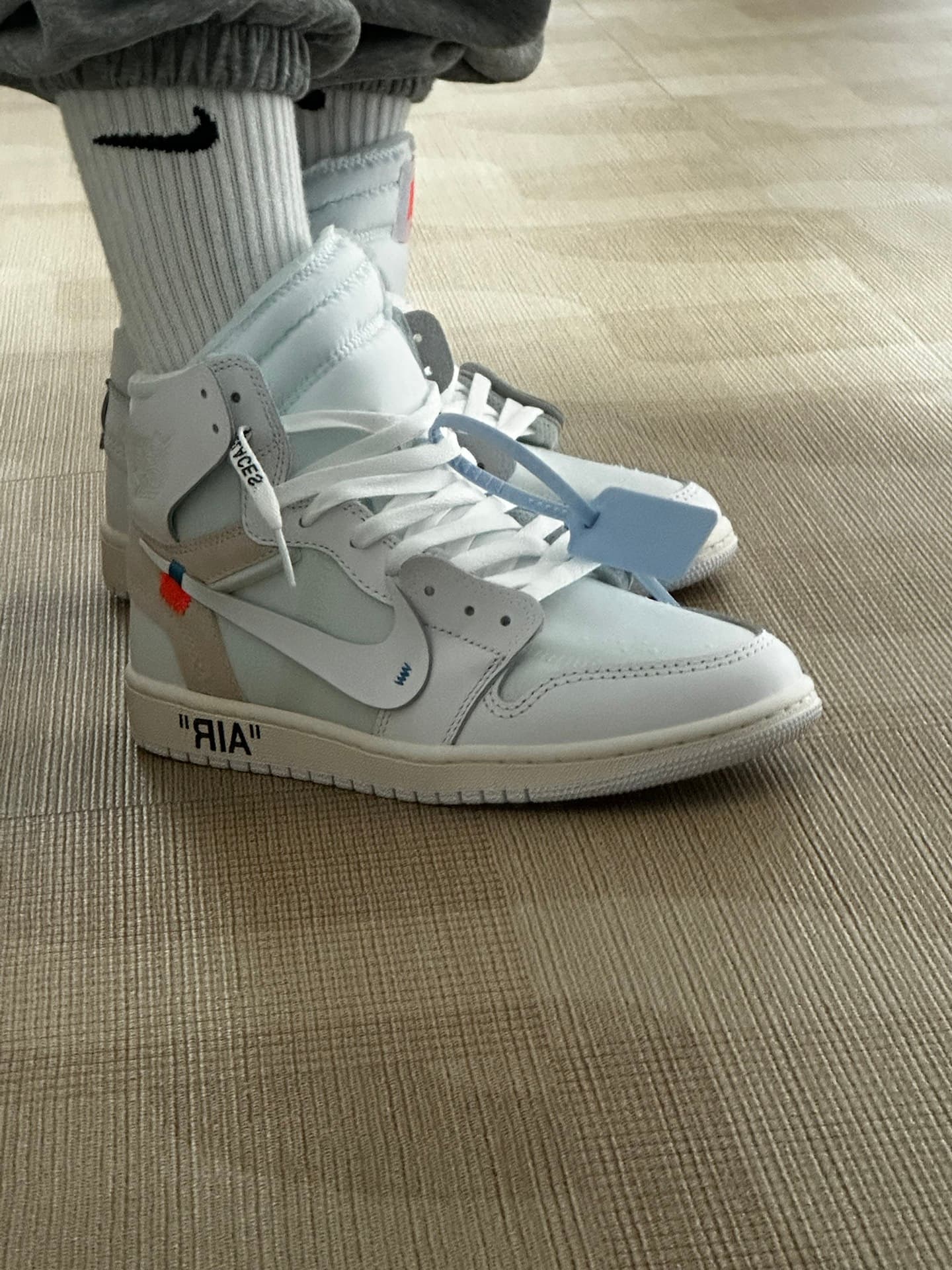 OFF-WHITE x Jordan Air Jordan 1 High White the ten - photo of buyer Григорий