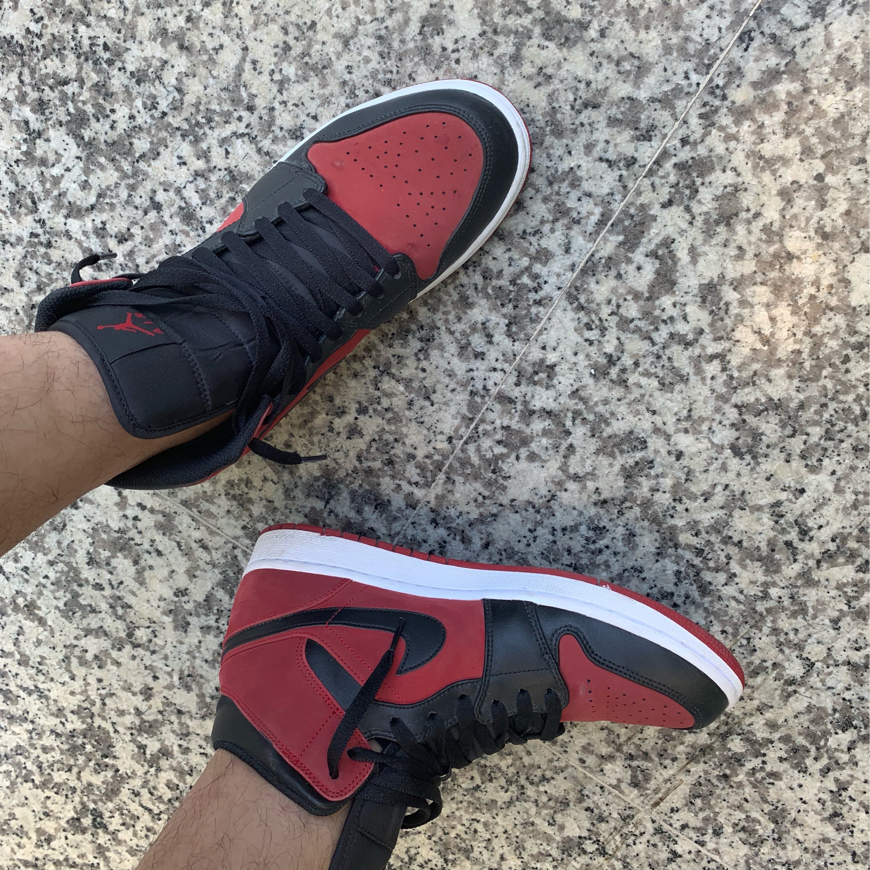 Jordan Air Jordan 1 Retro Mid GS Gym Red - фото покупателя Рита