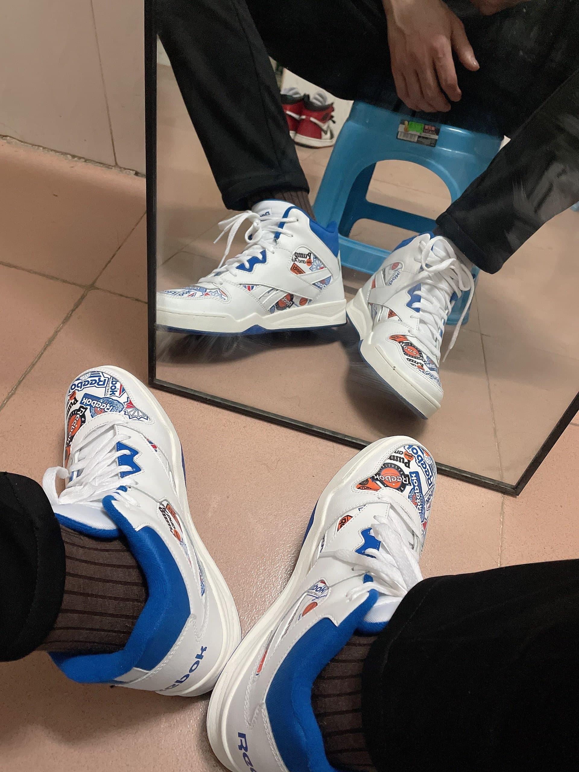 Reebok Royal HI2 Sport Shoes White/Blue - фото покупателя Слава