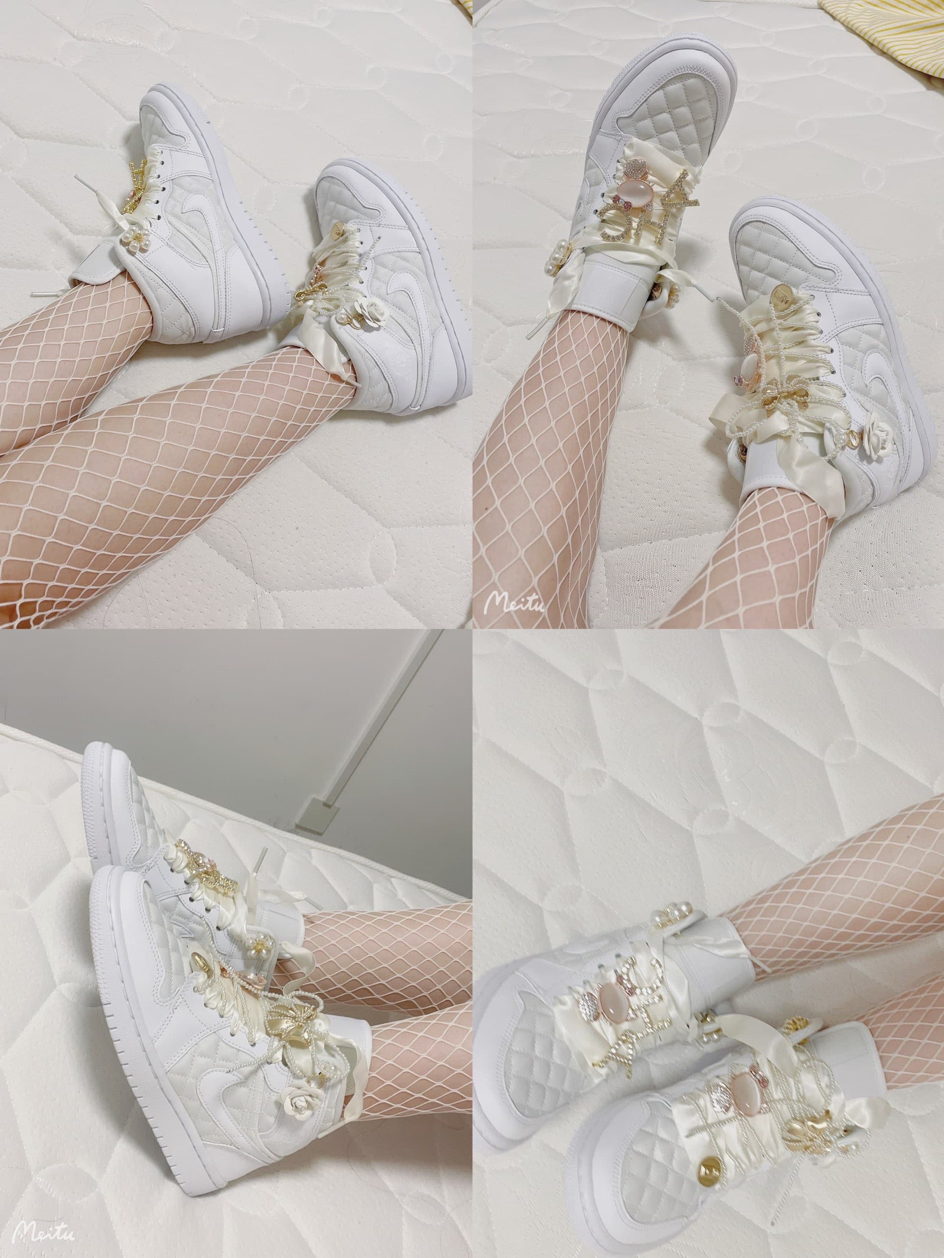 Jordan Air Jordan 1 mid "quilted white" - фото покупателя Ира