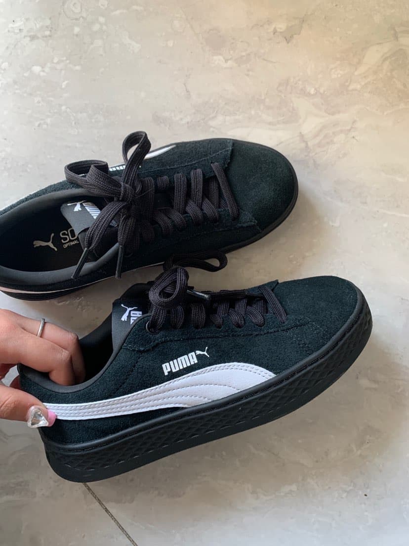 Puma Smash Platform Suede "Black White" - фото покупателя Лена