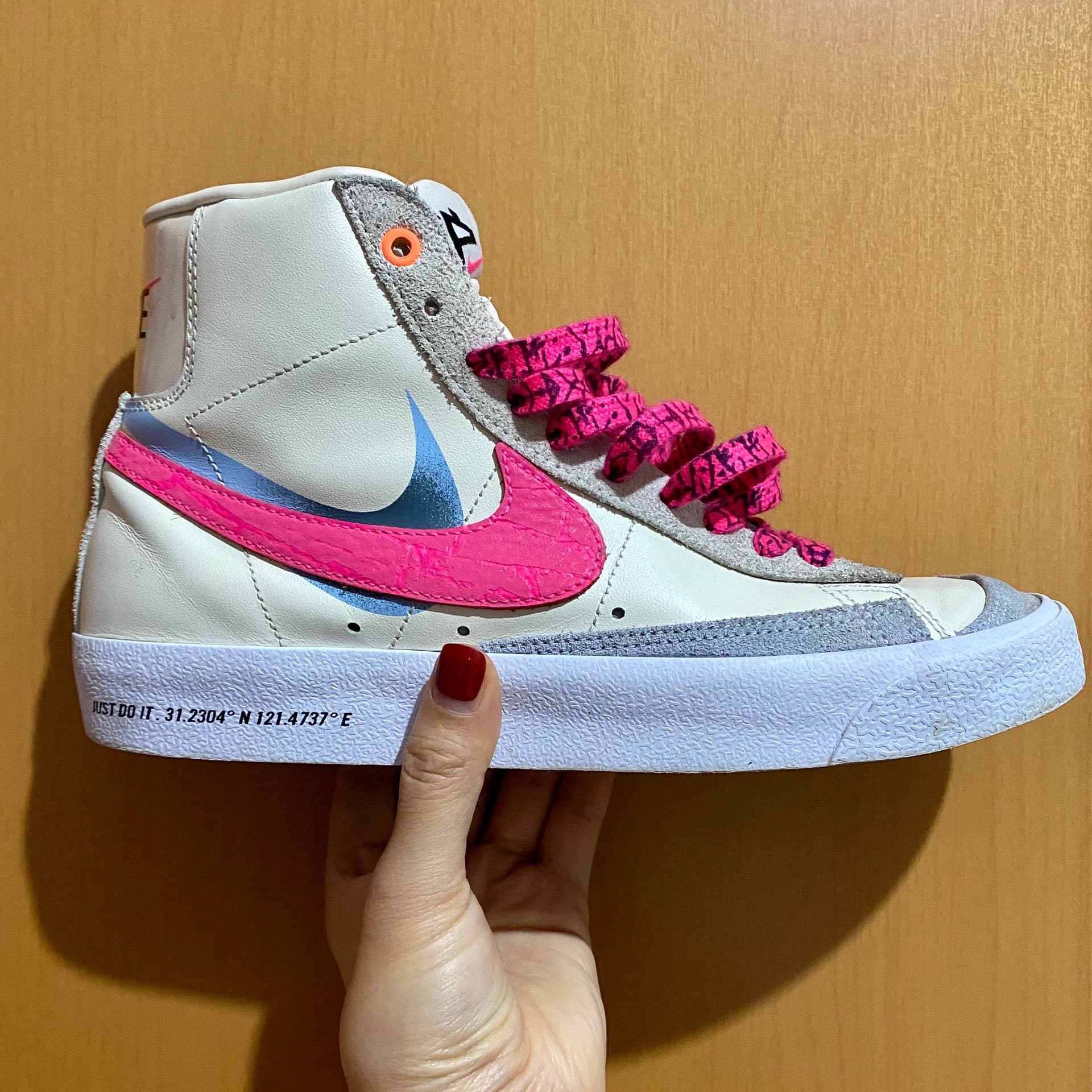 Nike Blazer Mid '77 "Cream Red Blue" - фото покупателя Инна