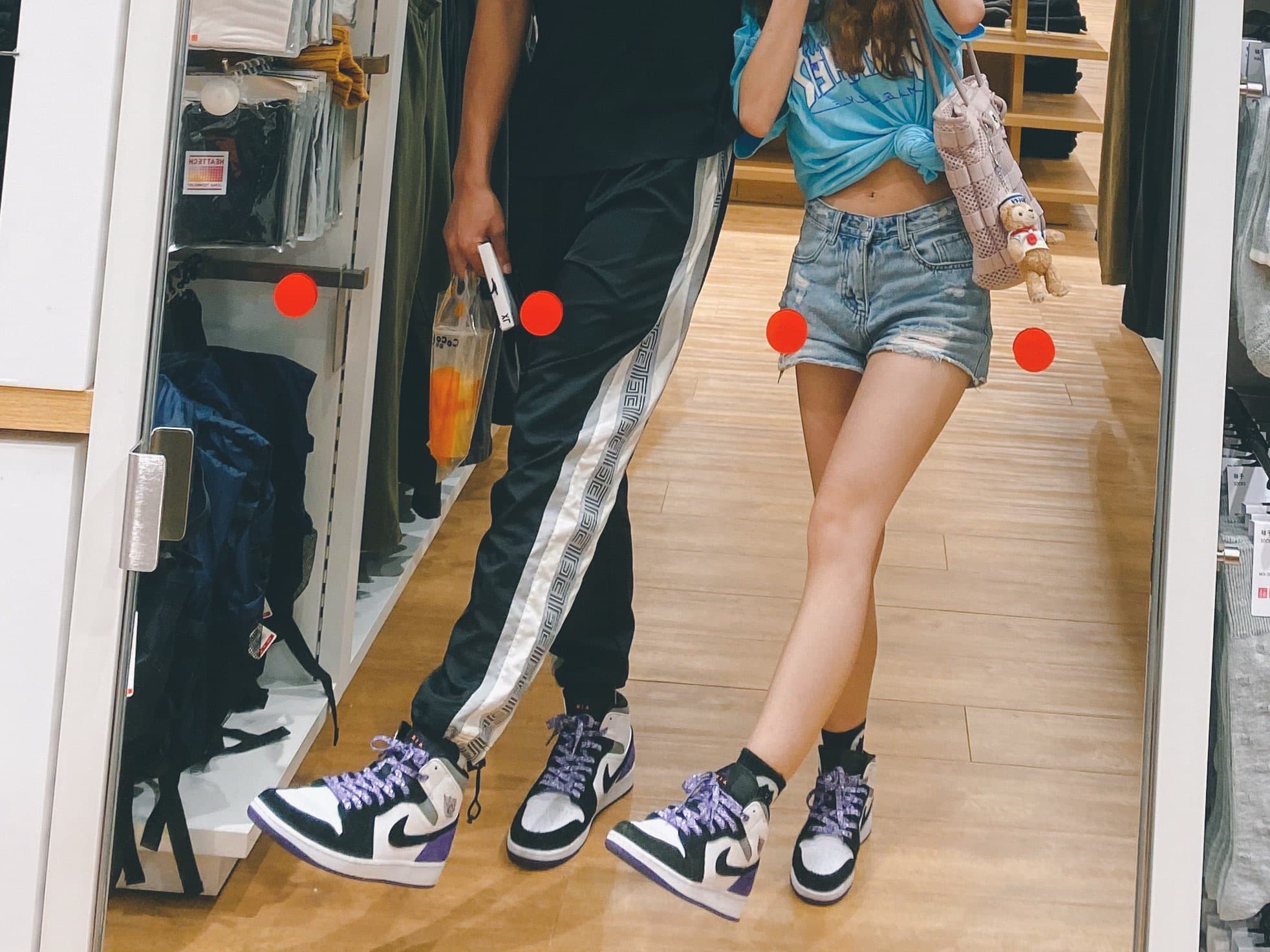 Jordan Air Jordan 1 Mid SE GS Purple - photo of buyer Лариса