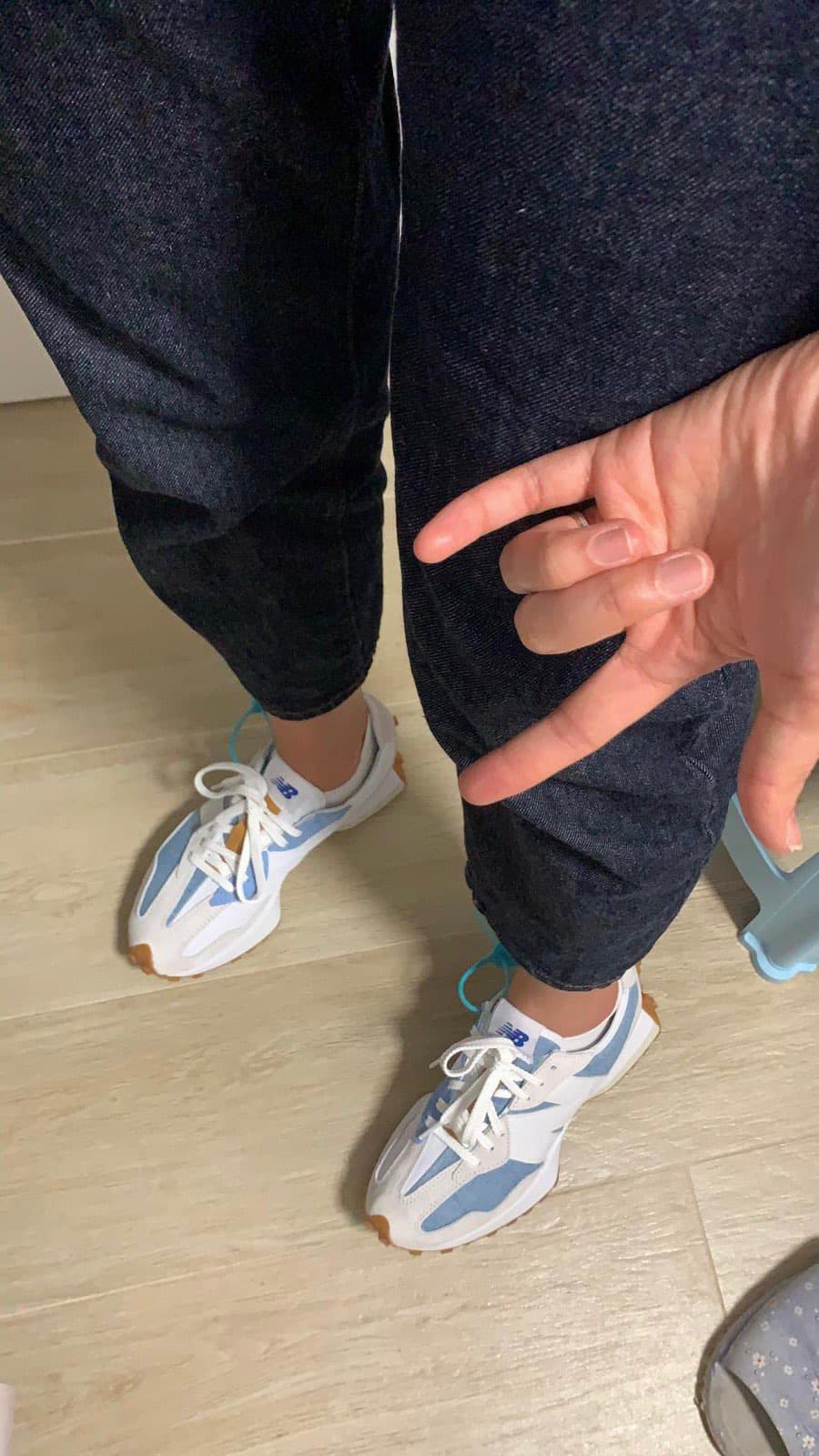 Levi's x New Balance 327 Light Wash Denim (полнота: B) - фото покупателя Вера