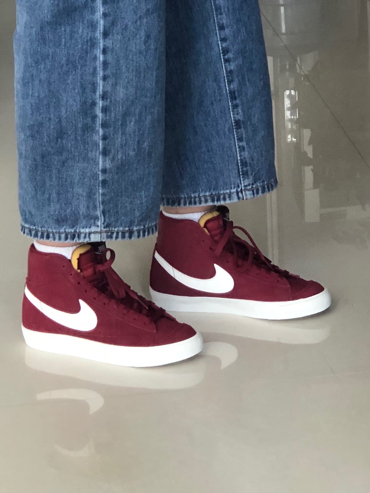 Nike Blazer Mid '77 Skate Shoes Red White - фото покупателя Ольга