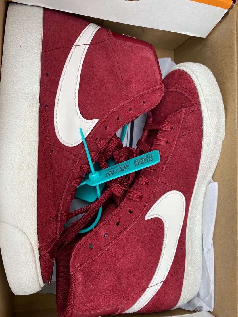 Nike Blazer Mid '77 Skate Shoes Red White - фото покупателя Борис