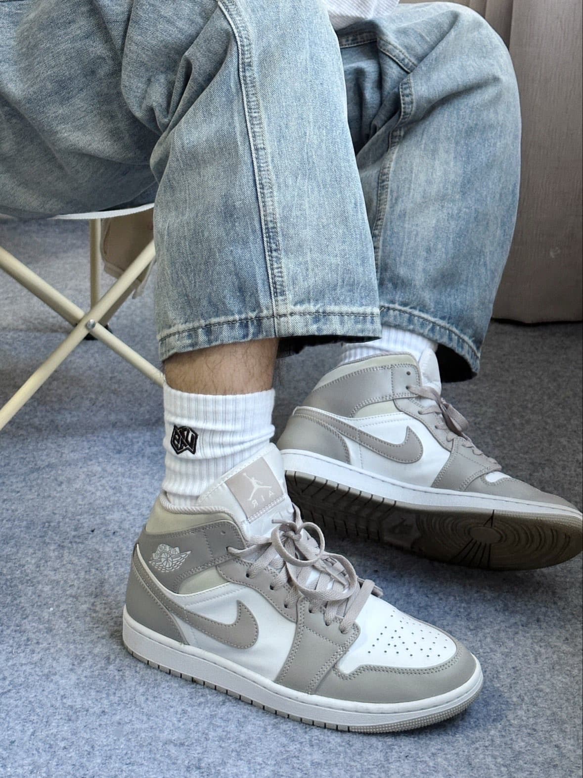 Jordan Air Jordan 1 mid "linen" - фото покупателя Миша