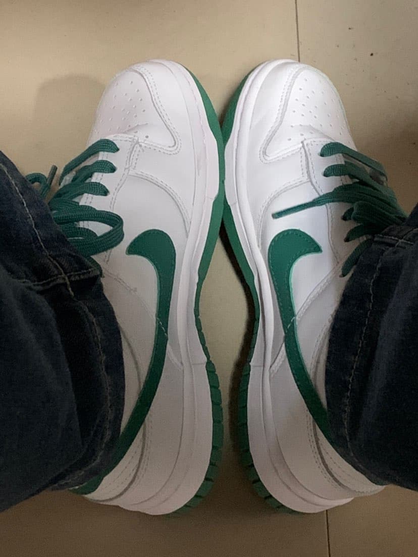 Nike Dunk Low White Green - фото покупателя Рита