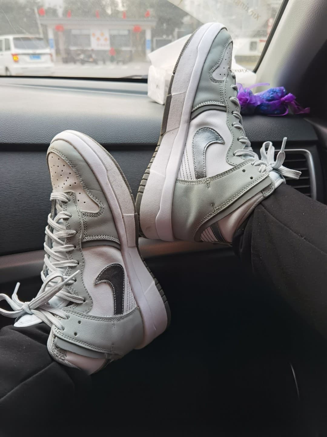 Nike Dunk High Up Light Smoke Grey - фото покупателя Рома